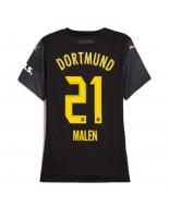 Borussia Dortmund Donyell Malen #21 Bortedrakt Dame 2024-25 Korte ermer